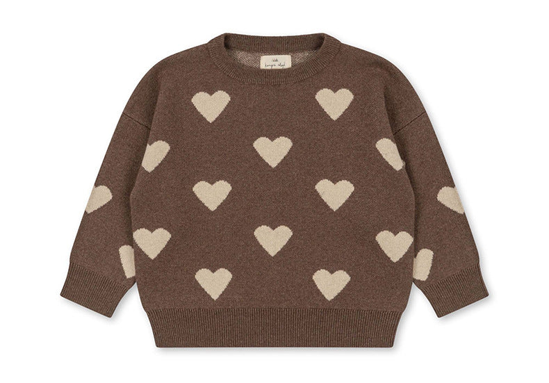 Ensemble de coeurs marron