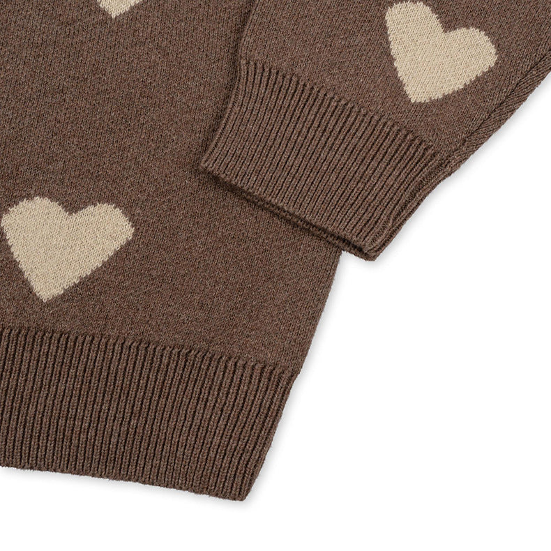 Ensemble de coeurs marron